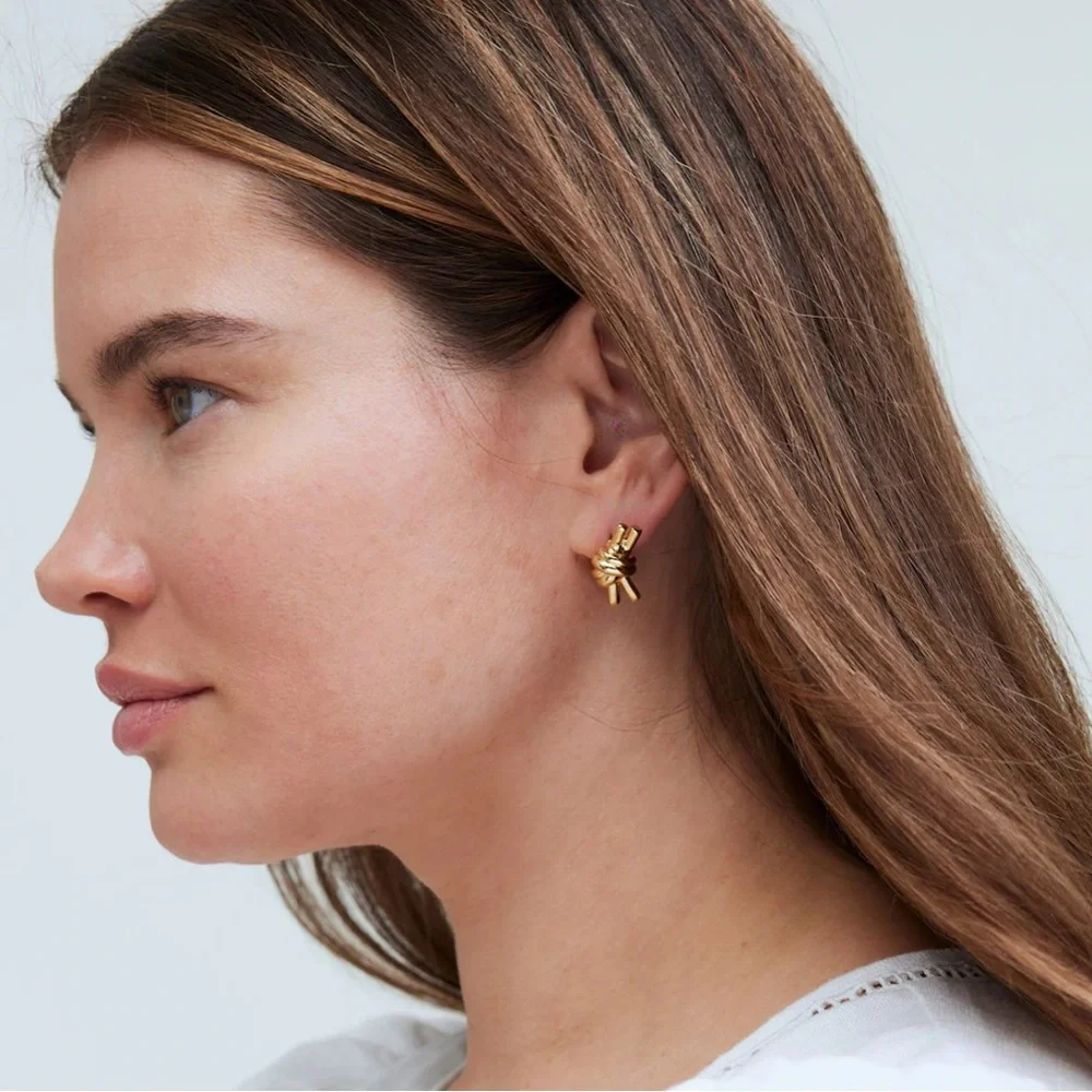 NWT Madewell Knotted Medium Stud Earrings